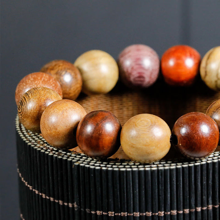 Bracelet de méditation et de bénédiction Mala en bois de wengé avec 108 perles de Buddha Stones - image 14