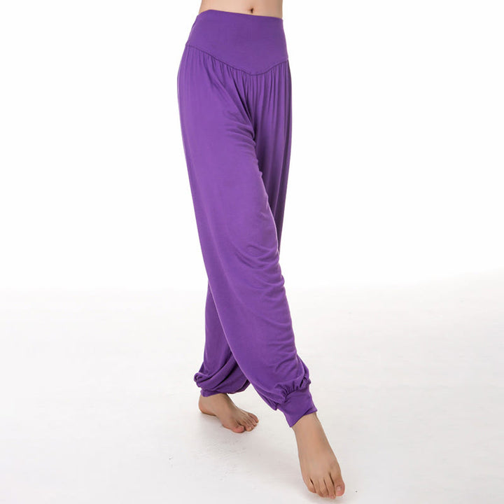 Pantalon harem ample en modal uni Buddha Stones , idéal pour le yoga et la danse. - Orchidée moyenne - US12，UK/AU16，EU44 (3XL) - image 23