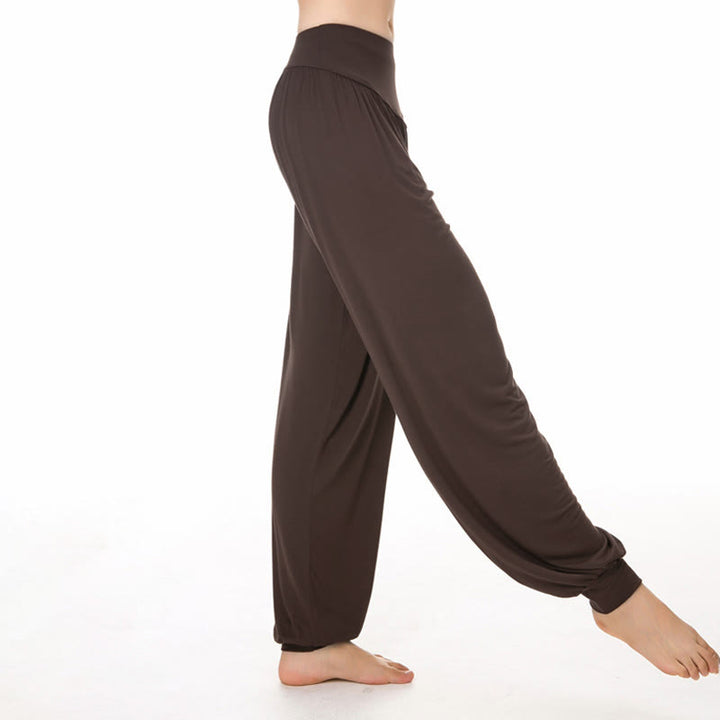 Pantalon harem ample en modal uni Buddha Stones , idéal pour le yoga et la danse. - image 20