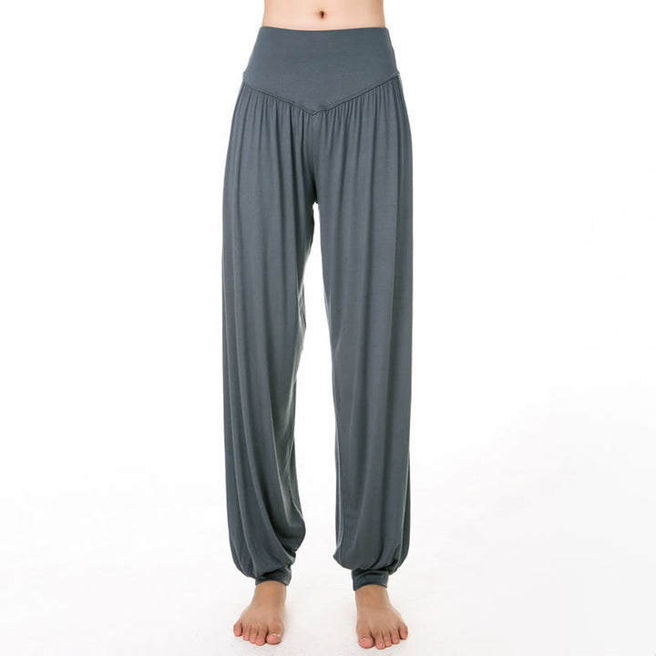 Pantalon harem ample en modal uni Buddha Stones , idéal pour le yoga et la danse. - image 13