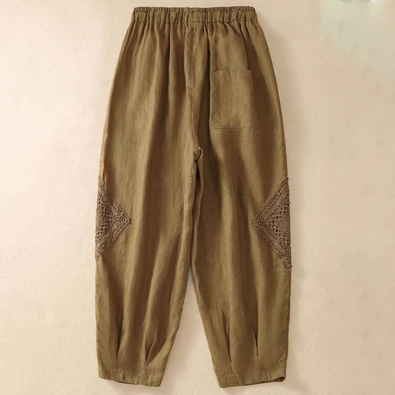 Pantalon harem d'été pour femme Buddha Stones avec cordon de serrage et poches - image 16