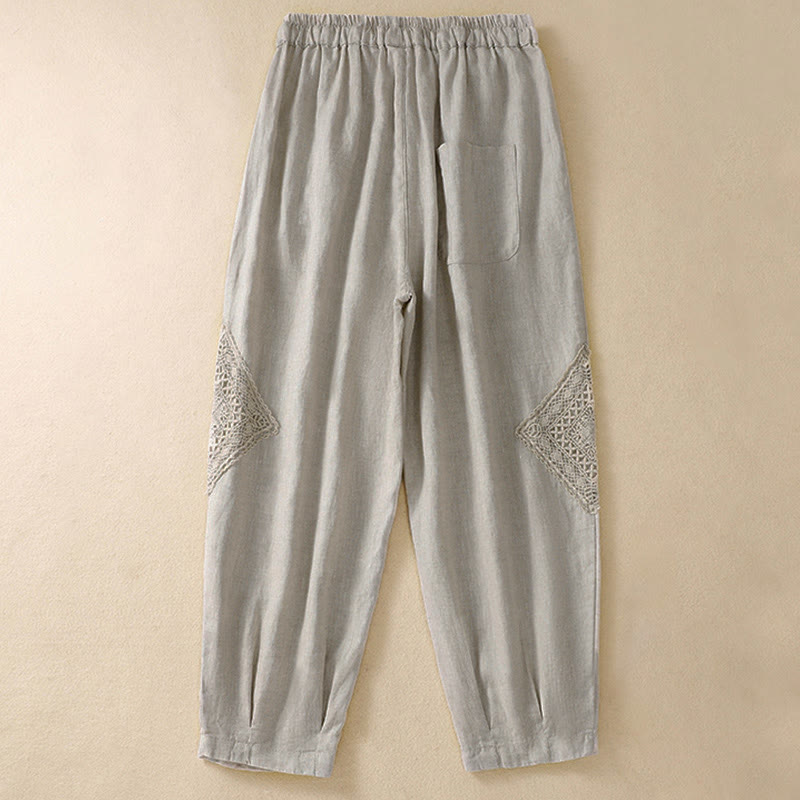 Pantalon harem d'été pour femme Buddha Stones avec cordon de serrage et poches - image 14