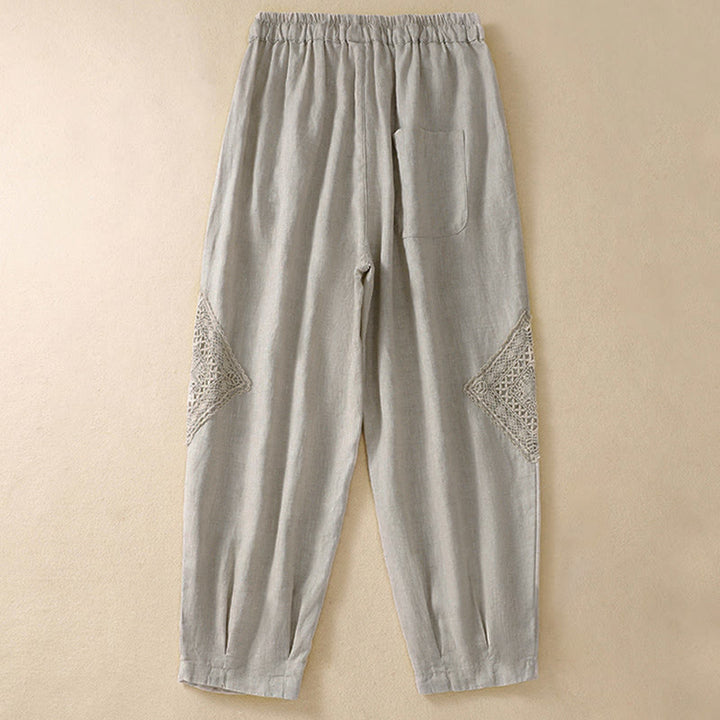 Pantalon harem d'été pour femme Buddha Stones avec cordon de serrage et poches - image 14