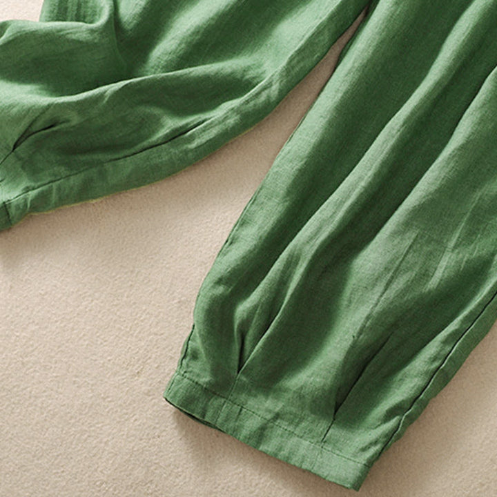Pantalon harem d'été pour femme Buddha Stones avec cordon de serrage et poches - image 11
