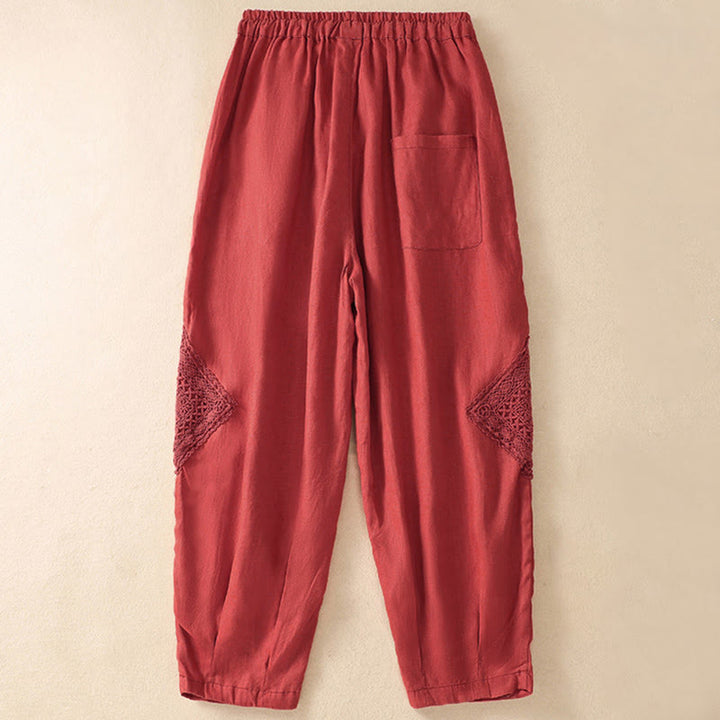 Pantalon harem d'été pour femme Buddha Stones avec cordon de serrage et poches - image 18