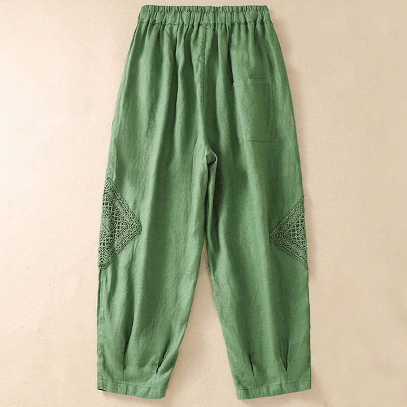 Pantalon harem d'été pour femme Buddha Stones avec cordon de serrage et poches - image 7