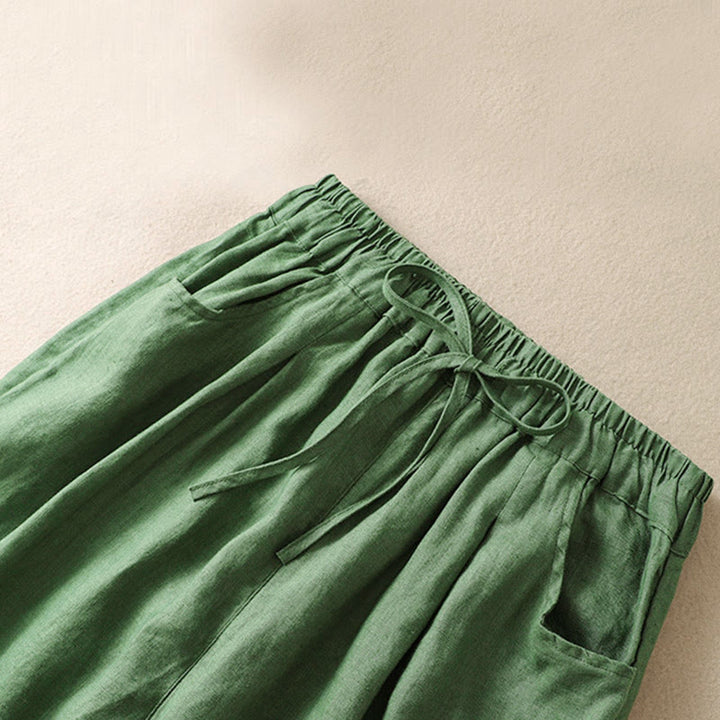 Pantalon harem d'été pour femme Buddha Stones avec cordon de serrage et poches - image 8