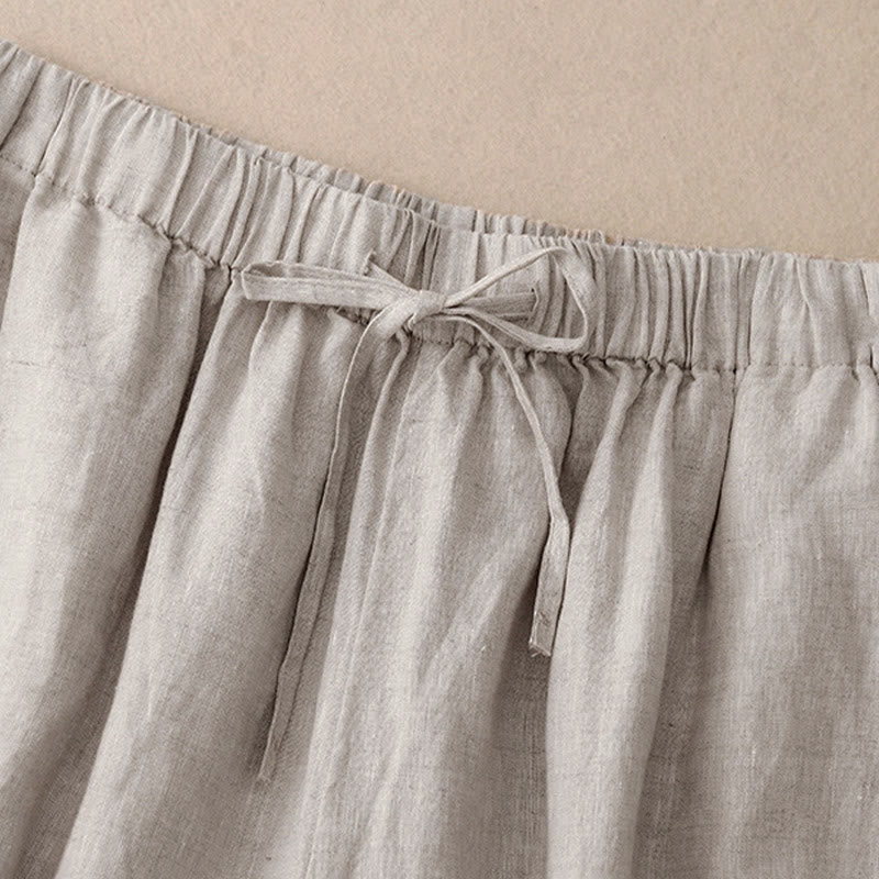 Pantalon Capri court à jambes larges et taille élastique pour femme, avec poches, motif Buddha Stones - image 18