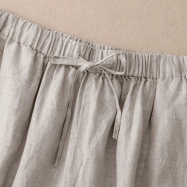 Pantalon Capri court à jambes larges et taille élastique pour femme, avec poches, motif Buddha Stones - image 18
