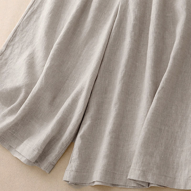 Pantalon Capri court à jambes larges et taille élastique pour femme, avec poches, motif Buddha Stones - image 21
