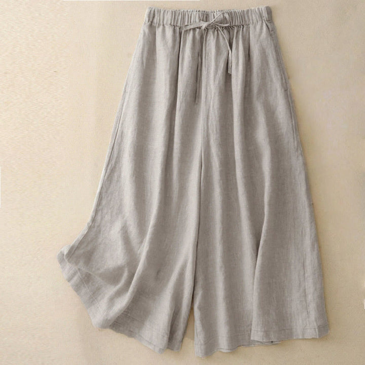 Pantalon Capri court à jambes larges et taille élastique pour femme, avec poches, motif Buddha Stones - Lin - US14，UK/AU18，EU46 (3XL) - image 16
