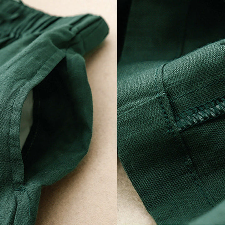 Pantalon Capri court à jambes larges et taille élastique pour femme, avec poches, motif Buddha Stones - image 25