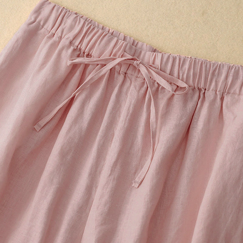 Pantalon Capri court à jambes larges et taille élastique pour femme, avec poches, motif Buddha Stones - image 7