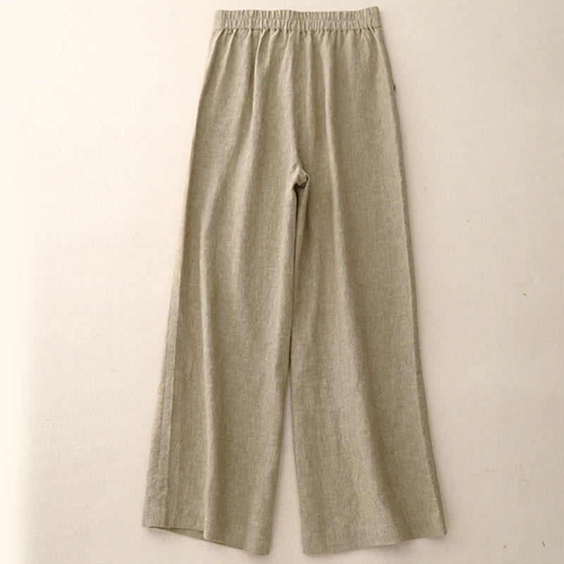 Pantalon ample à taille élastique et poches pour femme, motif Buddha Stones. - image 6