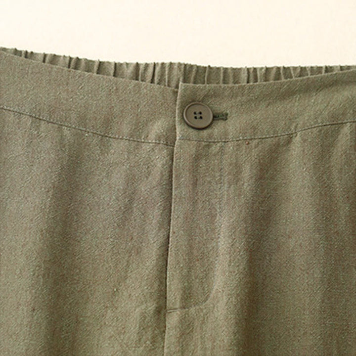 Pantalon ample à taille élastique et poches pour femme, motif Buddha Stones. - image 2