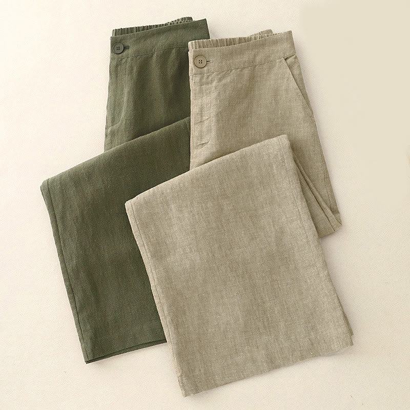 Pantalon ample à taille élastique et poches pour femme, motif Buddha Stones. - image 12