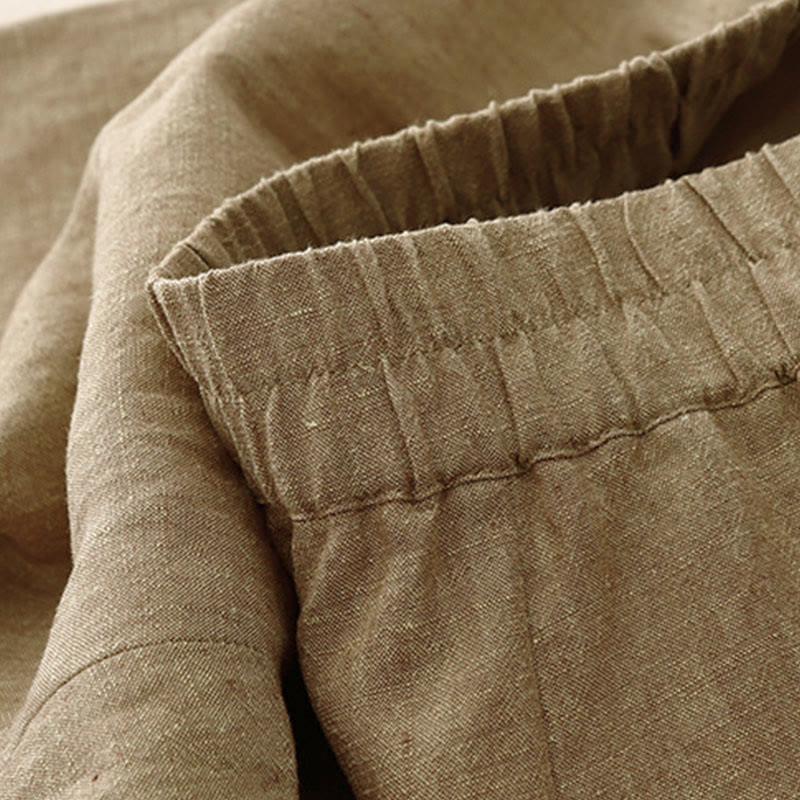 Pantalon ample à taille élastique et poches pour femme, motif Buddha Stones. - image 8