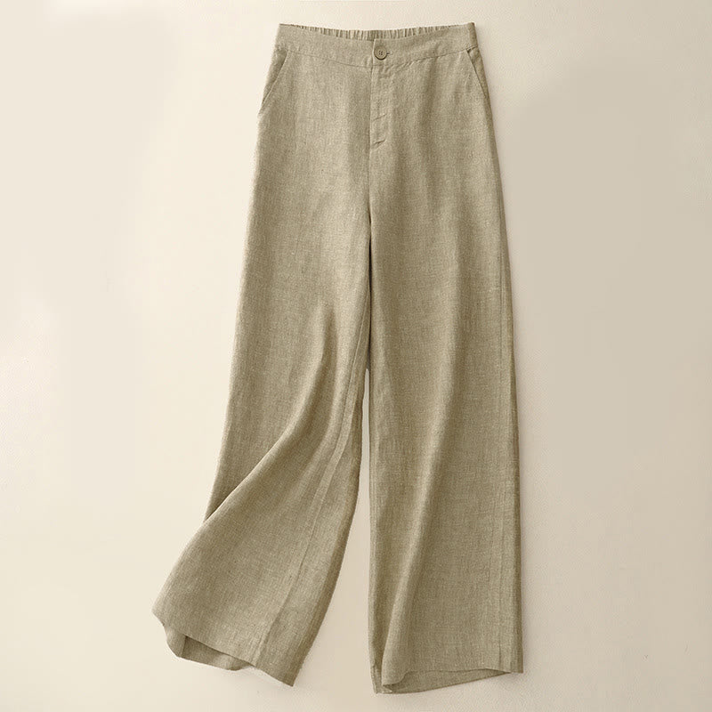 Pantalon ample décontracté pour femme, taille élastique, avec poches, motif Buddha Stones - Blé - US8-10，UK/AU12-14，EU40-42 (2XL) - image 5