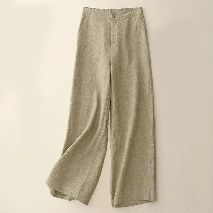 Pantalon ample décontracté pour femme, taille élastique, avec poches, motif Buddha Stones - Blé - US8-10，UK/AU12-14，EU40-42 (2XL) - image 5