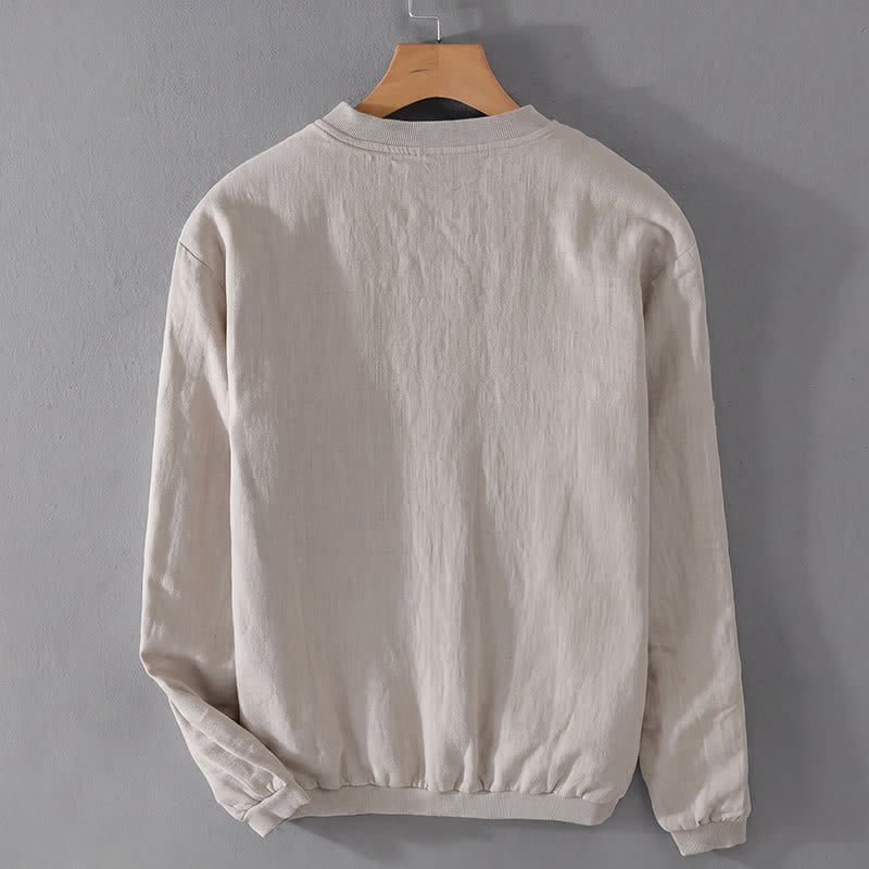 Buddha Stones Veste homme unie à boutons, style minimaliste et décontracté, avec poches, idéale pour le printemps - image 2