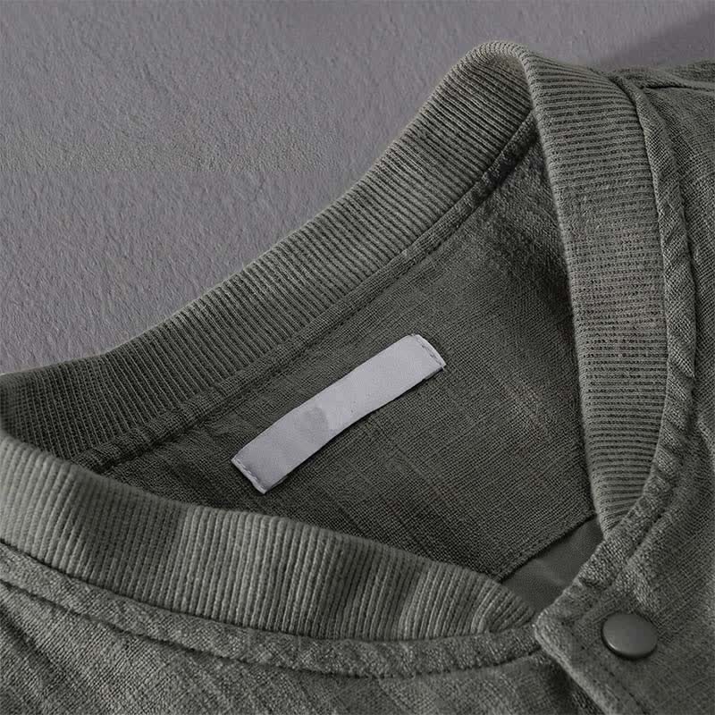 Buddha Stones Veste homme unie à boutons, style minimaliste et décontracté, avec poches, idéale pour le printemps - image 16