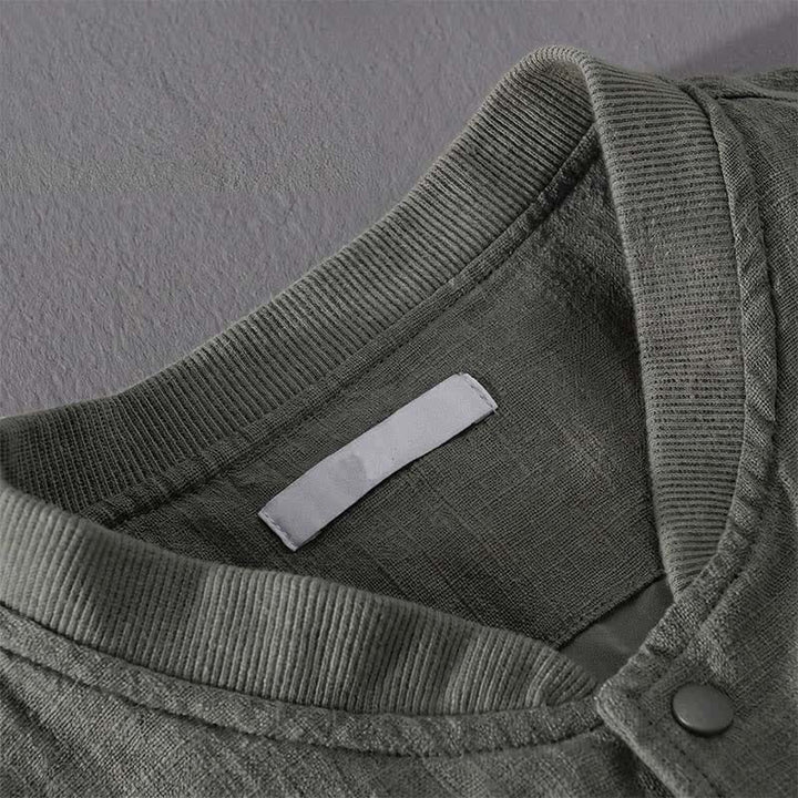 Buddha Stones Veste homme unie à boutons, style minimaliste et décontracté, avec poches, idéale pour le printemps - image 16