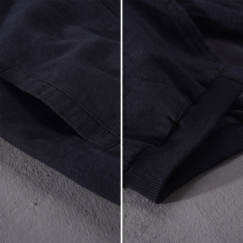 Buddha Stones Veste homme unie à boutons, style minimaliste et décontracté, avec poches, idéale pour le printemps - image 12