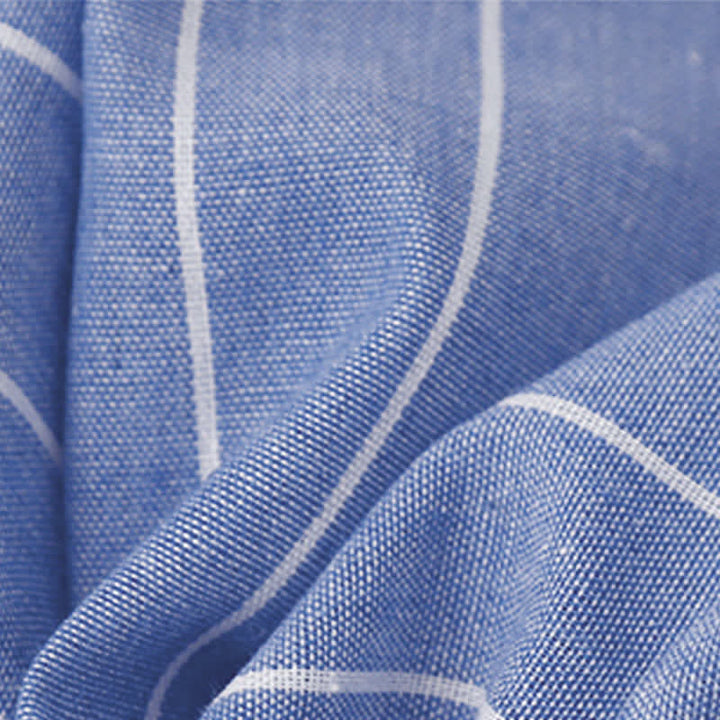 Buddha Stones Robes rayées minimalistes décontractées à manches longues pour femmes, boutonnées, style printemps - image 8
