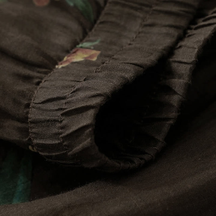 Buddha Stones Pantalon fleuri bohème printemps-été à la cheville, jambes larges et poches pour femme - image 18
