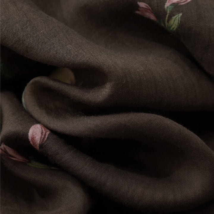 Buddha Stones Pantalon fleuri bohème printemps-été à la cheville, jambes larges et poches pour femme - image 24
