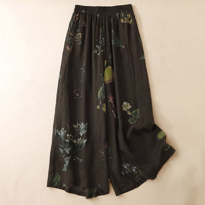 Buddha Stones Pantalon fleuri bohème printemps-été à la cheville, jambes larges et poches pour femme - image 16