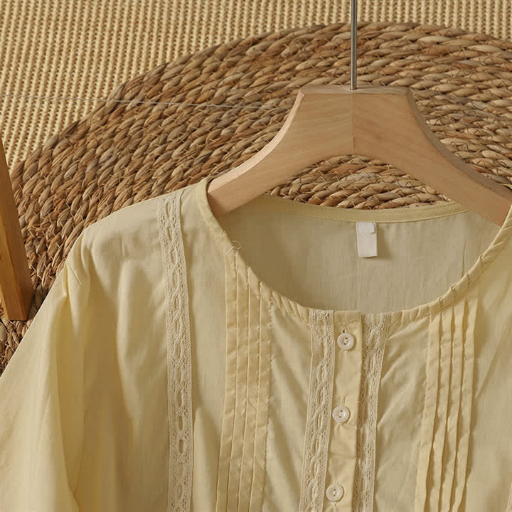 Buddha Stones Robe d'été bohème décontractée 2 pièces pour femme, col rond, manches 3/4 avec poches - image 3