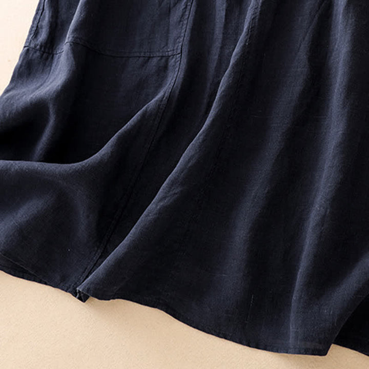 Buddha Stones Robe d'été minimaliste décontractée à col rond, sans manches et poches, pour femme. - image 14