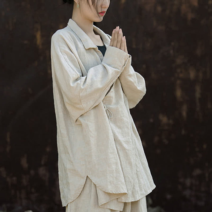 Vêtements en coton ramie pour la méditation Buddha Stones - Lin - US4-12，UK/AU8-16，EU36-44 (F) - image 0