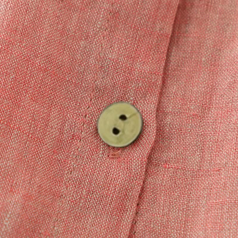 Chemise à manches courtes pour femme Buddha Stones, unie et décontractée, à boutons. - image 13