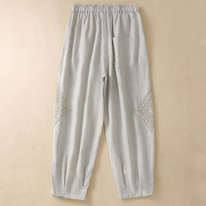 Pantalon harem d'été pour femme Buddha Stones avec cordon de serrage et poches - image 14