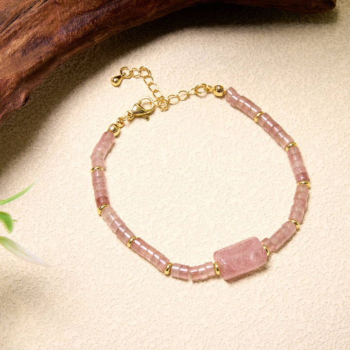 Buddha Stones Bracelet cylindrique à facettes en améthyste, amazonite, quartz fraise et sodalite Truth - image 9