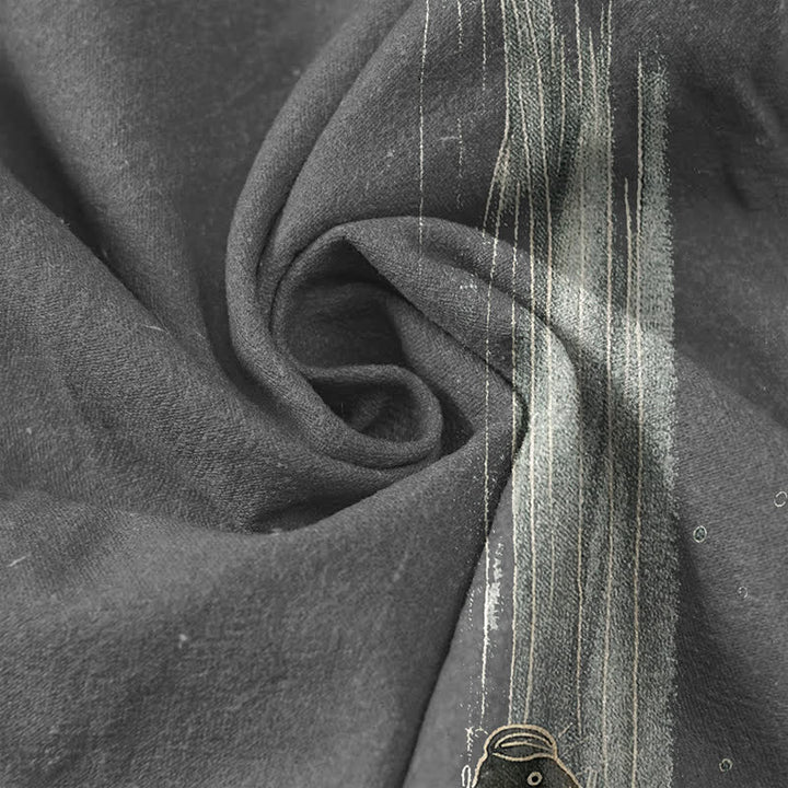 Buddha Stones Chemise à manches courtes et demi-boutonnée pour homme, motif de carpes koï et ondulations de l'eau - image 9