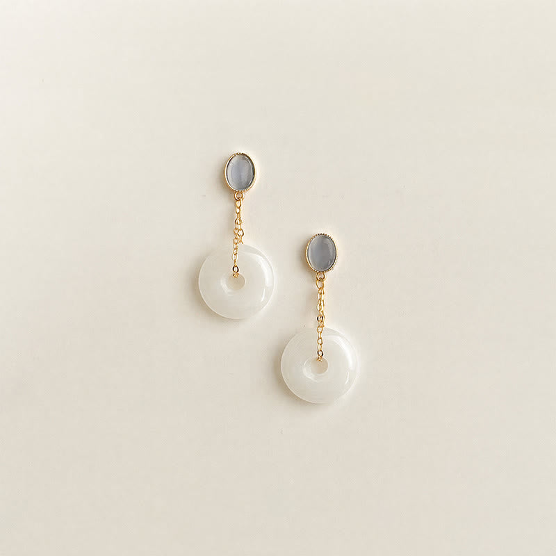 Buddha Stones Boucles d'oreilles pendantes Liuli Peace Buckle Tranquility - image 1
