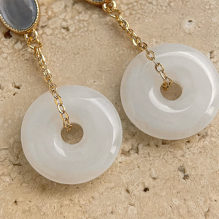Buddha Stones Boucles d'oreilles pendantes Liuli Peace Buckle Tranquility - image 2