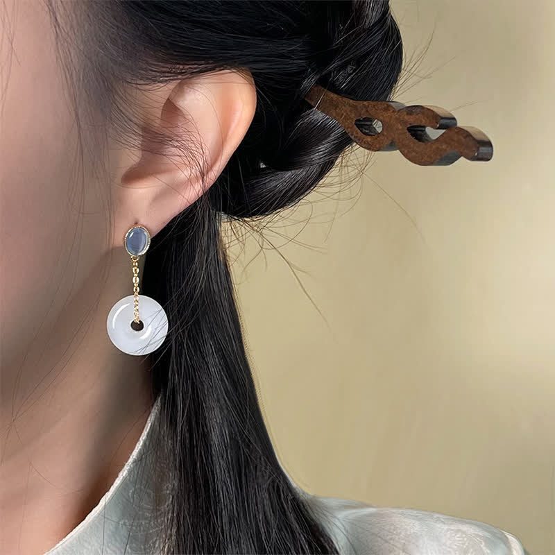 Buddha Stones Boucles d'oreilles pendantes Liuli Peace Buckle Tranquility - image 3
