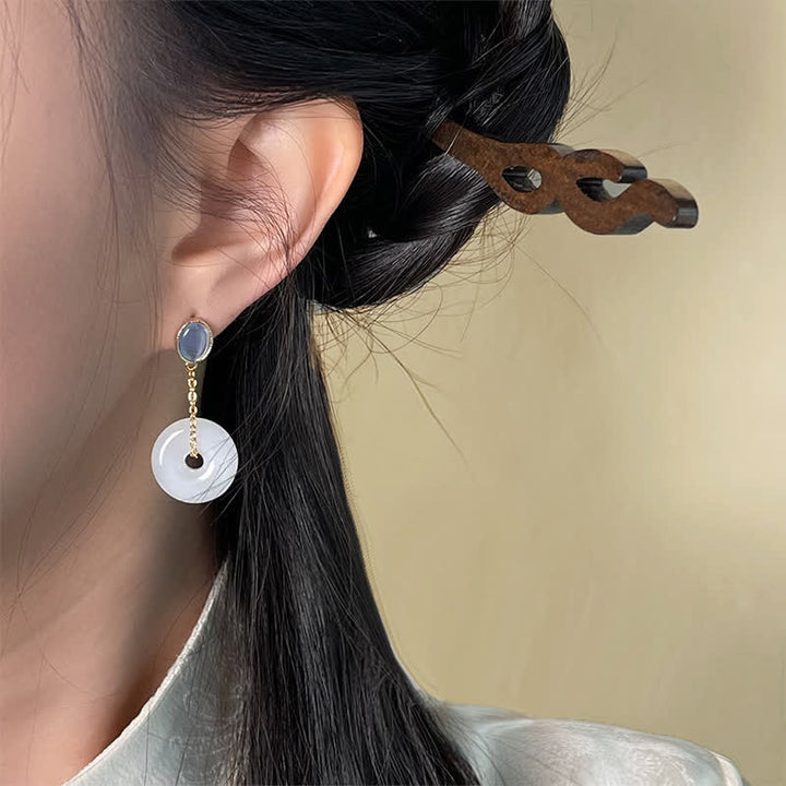 Buddha Stones Boucles d'oreilles pendantes Liuli Peace Buckle Tranquility - image 3