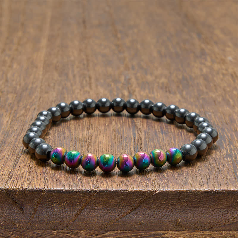 Buddha Stones Bracelet rond en perles d'hématite pour l'ancrage - image 10