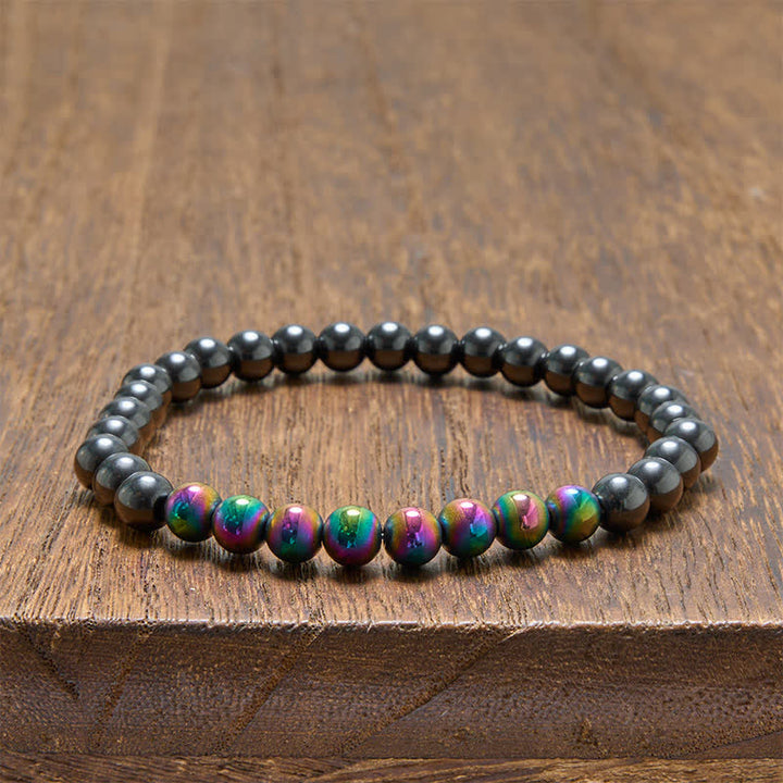 Buddha Stones Bracelet rond en perles d'hématite pour l'ancrage - image 10