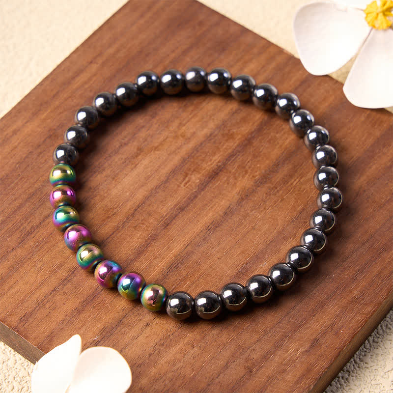 Buddha Stones Bracelet rond en perles d'hématite pour l'ancrage - image 9
