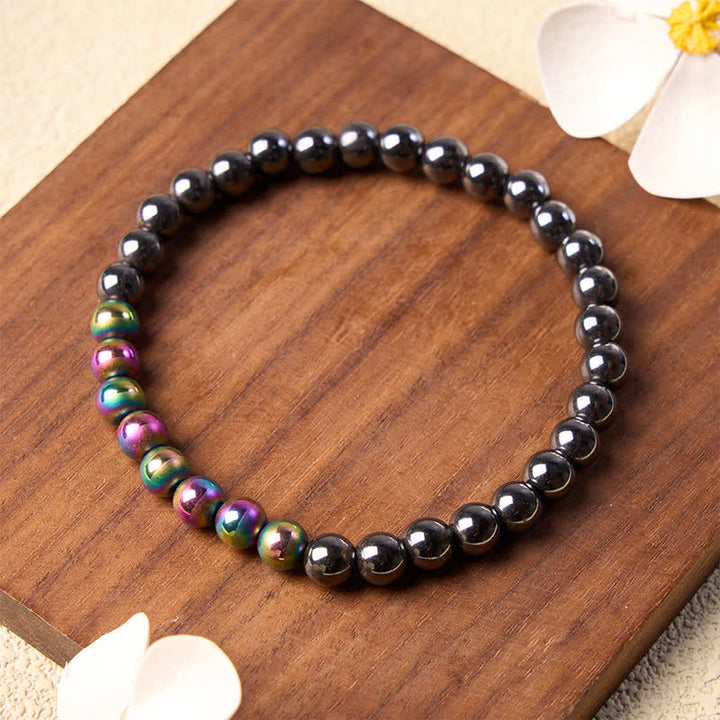 Buddha Stones Bracelet rond en perles d'hématite pour l'ancrage - image 9