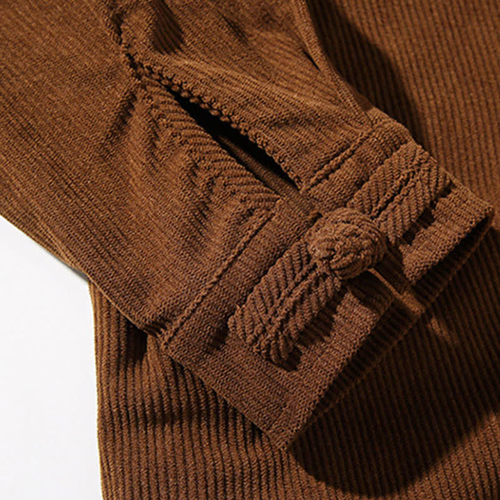 Buddha Stones Veste homme décontractée automne-hiver style Tang à boutons brandebourg en coton uni - image 13