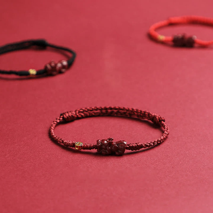 Buddha Stones Bracelet ajustable en argent sterling 925 avec pièce chinoise Pi Xiu en cinabre et cordon rouge. - image 9