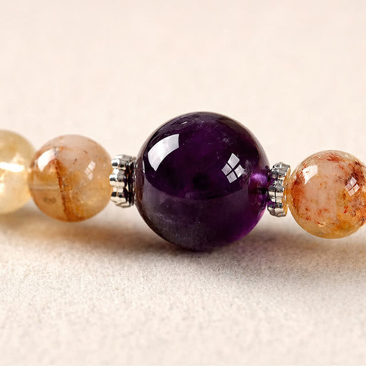 Buddha Stones Bracelet double tour en citrine Pi Xiu, symbole d'abondance et de richesse - image 16