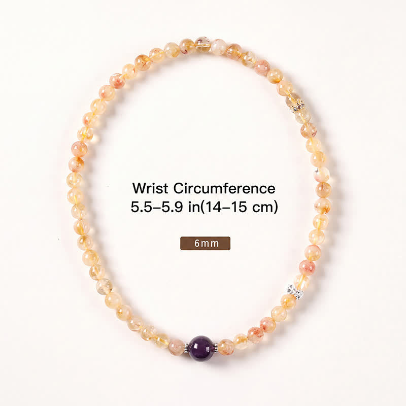 Buddha Stones Bracelet double tour en citrine Pi Xiu, symbole d'abondance et de richesse - image 15